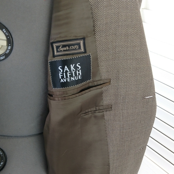 LAST CHANCE Canali Italy brown birds eye wool blazer men 42 L - Picture 8 of 9